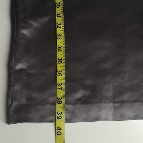 SILK CULTURE Charcoal Silk Satin Stitched Gray Dress Medium NWT - Picture 10 of 11